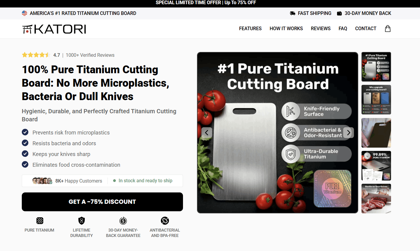 Titanium Cutting Board